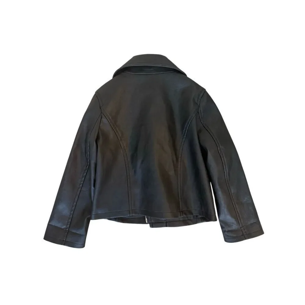 Baby GAP Toddler Faux Leather Moto Jacket Size 3T